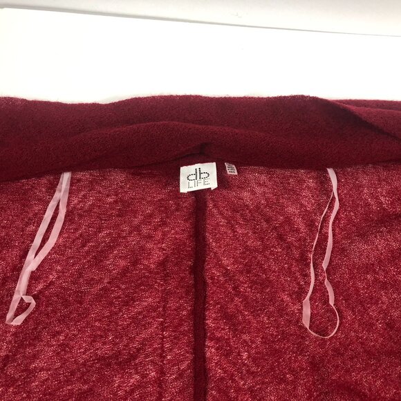 Vintage Dana Buchman Mohair wool sleeved shawl Red XS/S - Picture 5 of 9